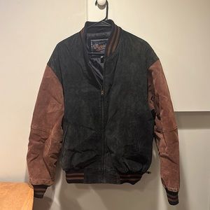 Vintage Varsity jacket black brown large